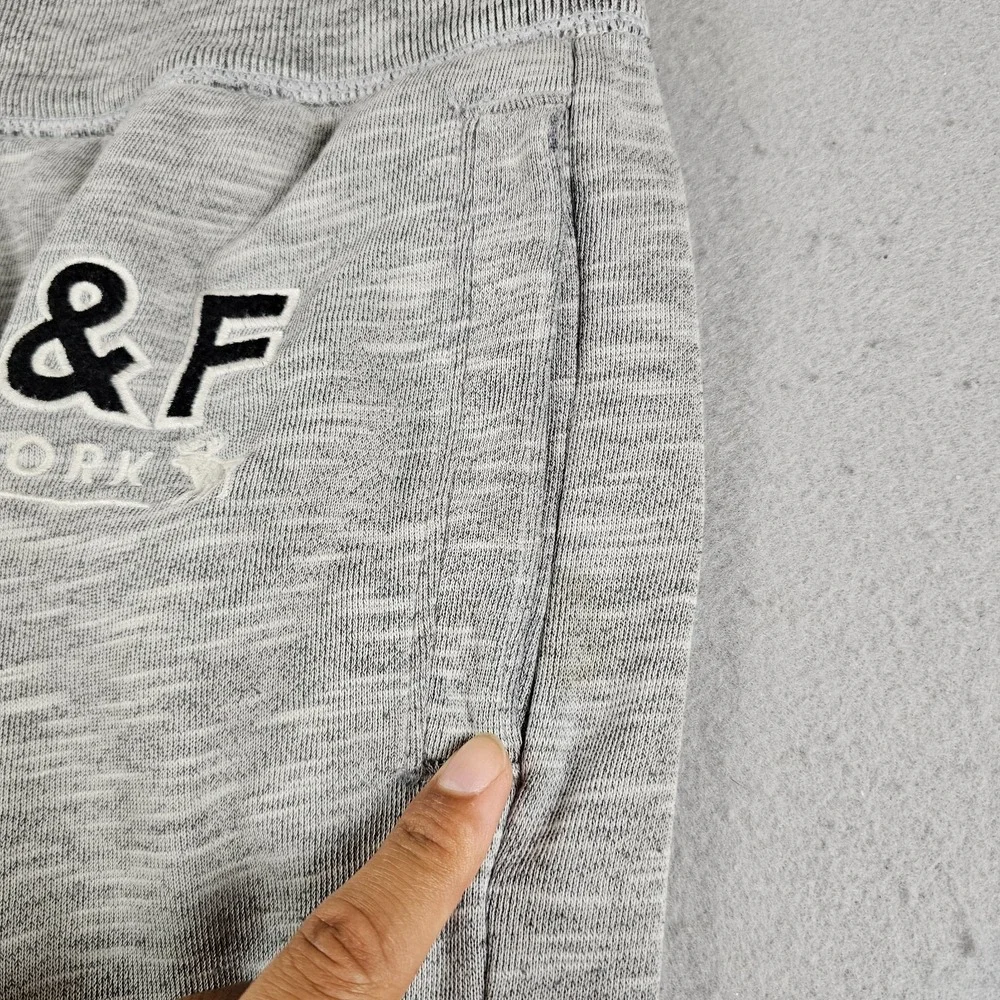 Y2K Abercrombie & Fitch Joggers Mens Extra Large Heather Gray A&F New York Logo
